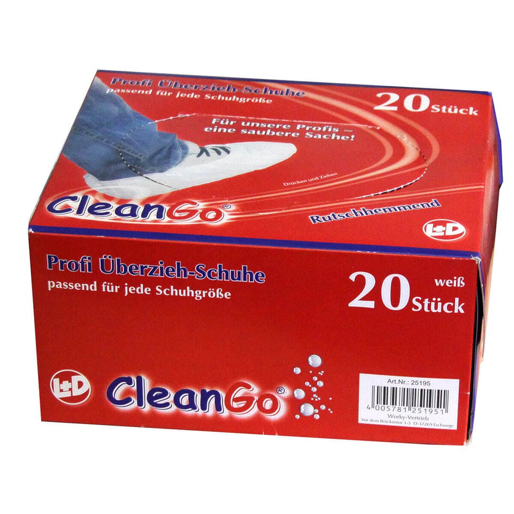 CleanGo PE-Überziehschuh Anti-Slip, ANTI-SLIP 20 Stk./Spenderbox, Universalgröße