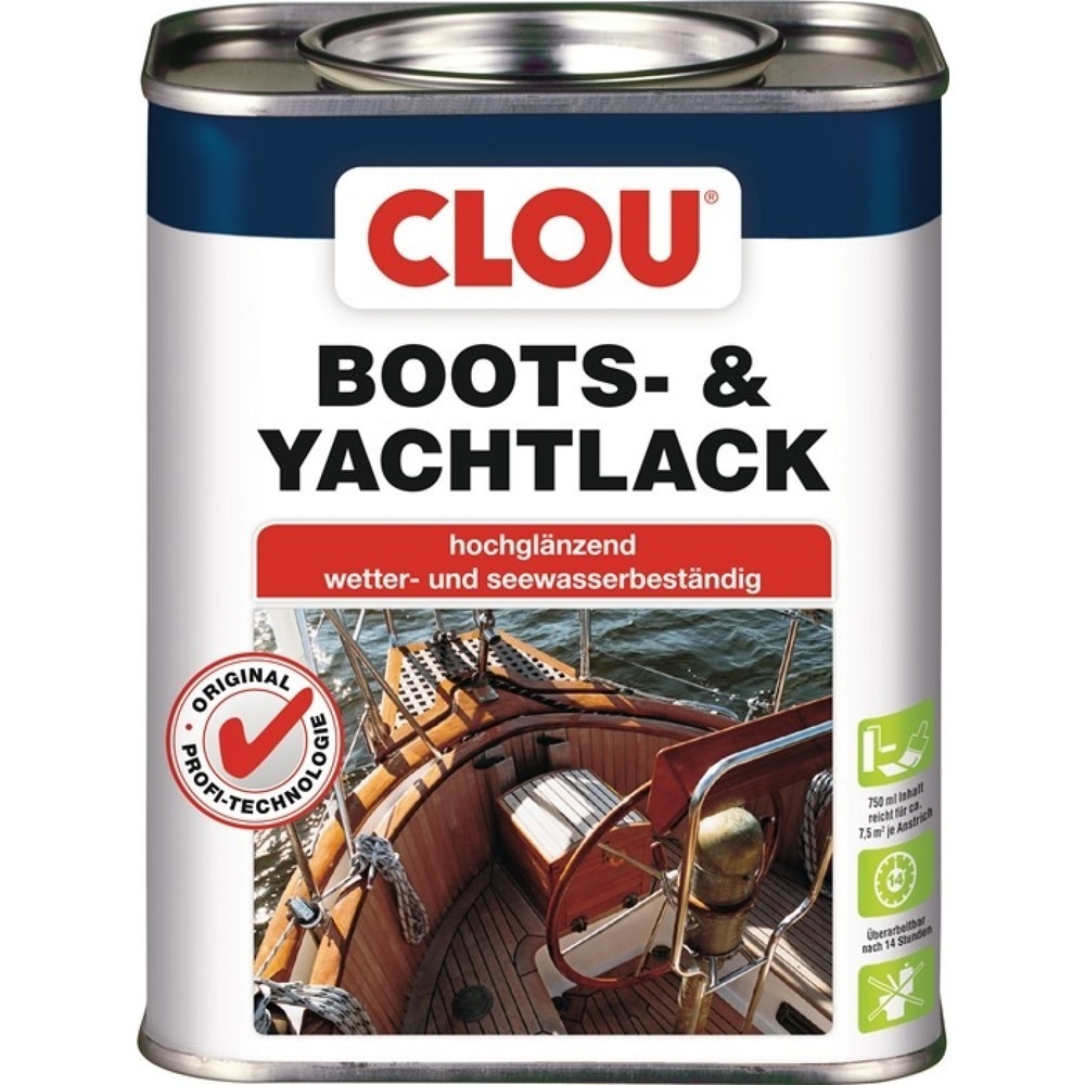 CLOU Boots-/Yachtlack, 0,75 l, farblos glänzend, Dose