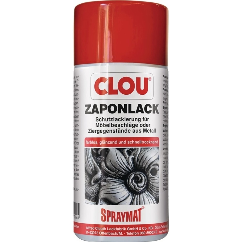 CLOU Zaponlack (Metallfirnis) SPRAYMAT, farblos glänzend, Spraydose, 300 ml