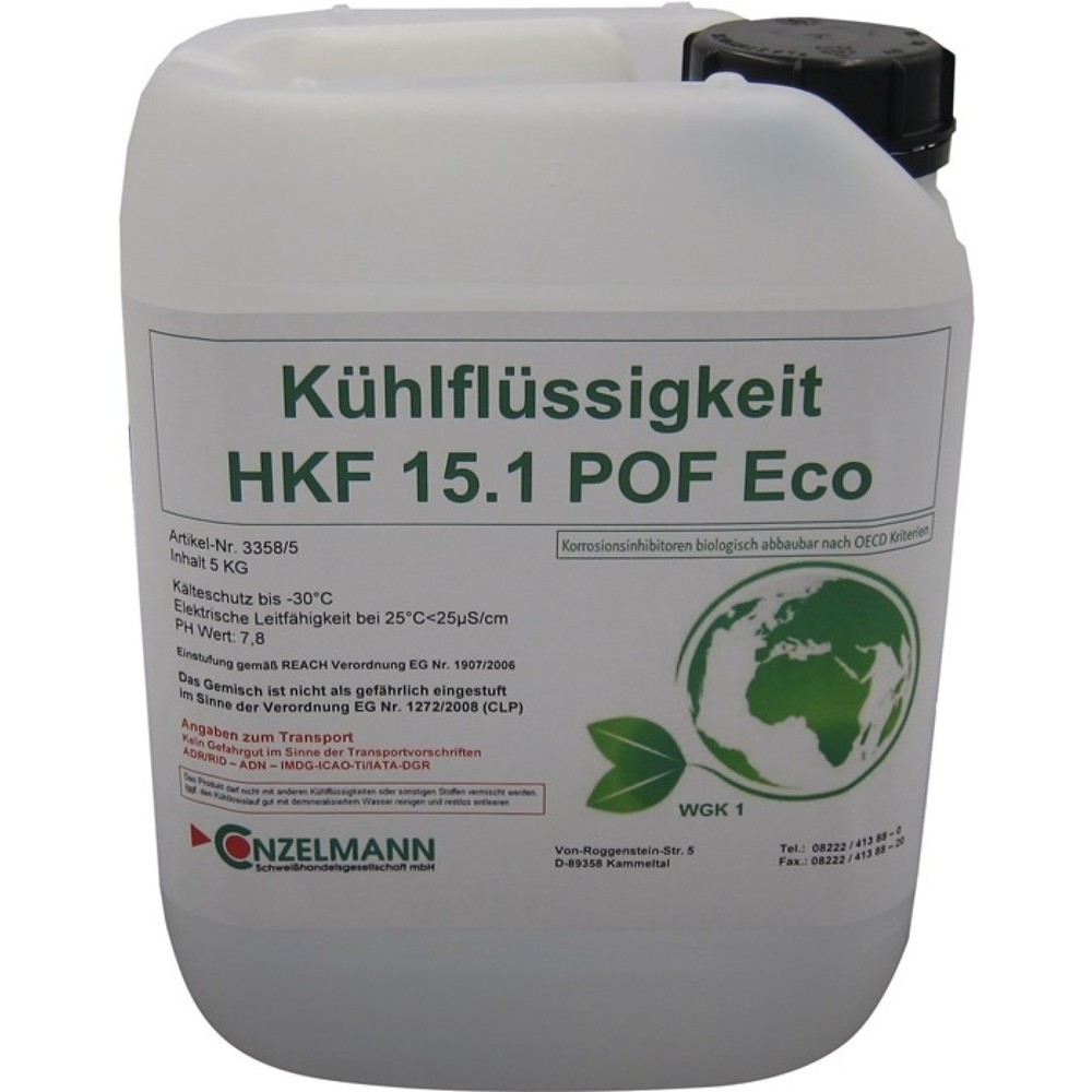 CONZELMANN Kühlmittel HKF 15.1 POF ECO, Kanister, 5 kg, Frostschutz bis -15 °C