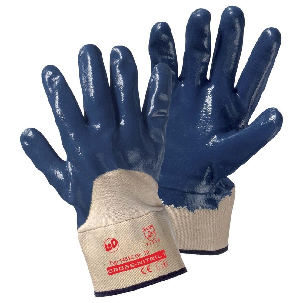 CROSS-NITRIL1 Handschuh mit Segeltuchstulpe, Größe 10