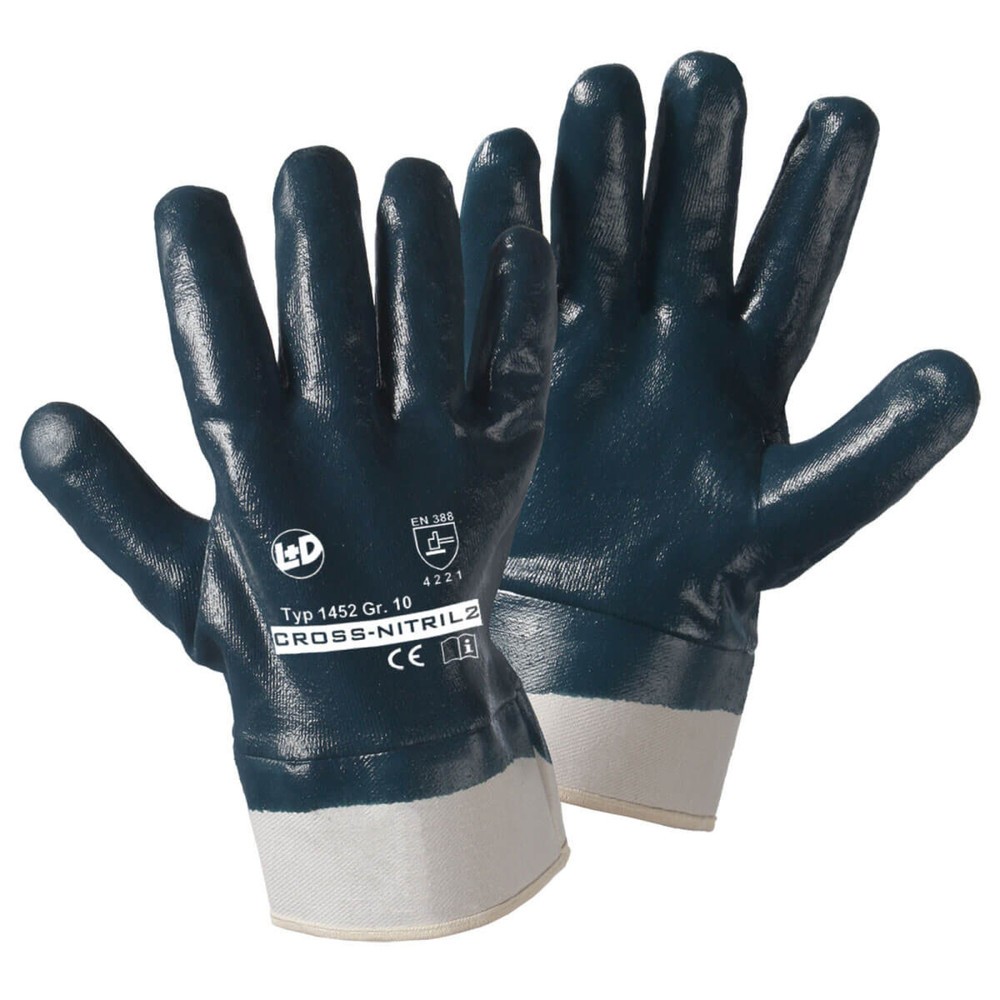 CROSS-NITRIL2 Handschuh mit Segeltuchstulpe, Größe 10
