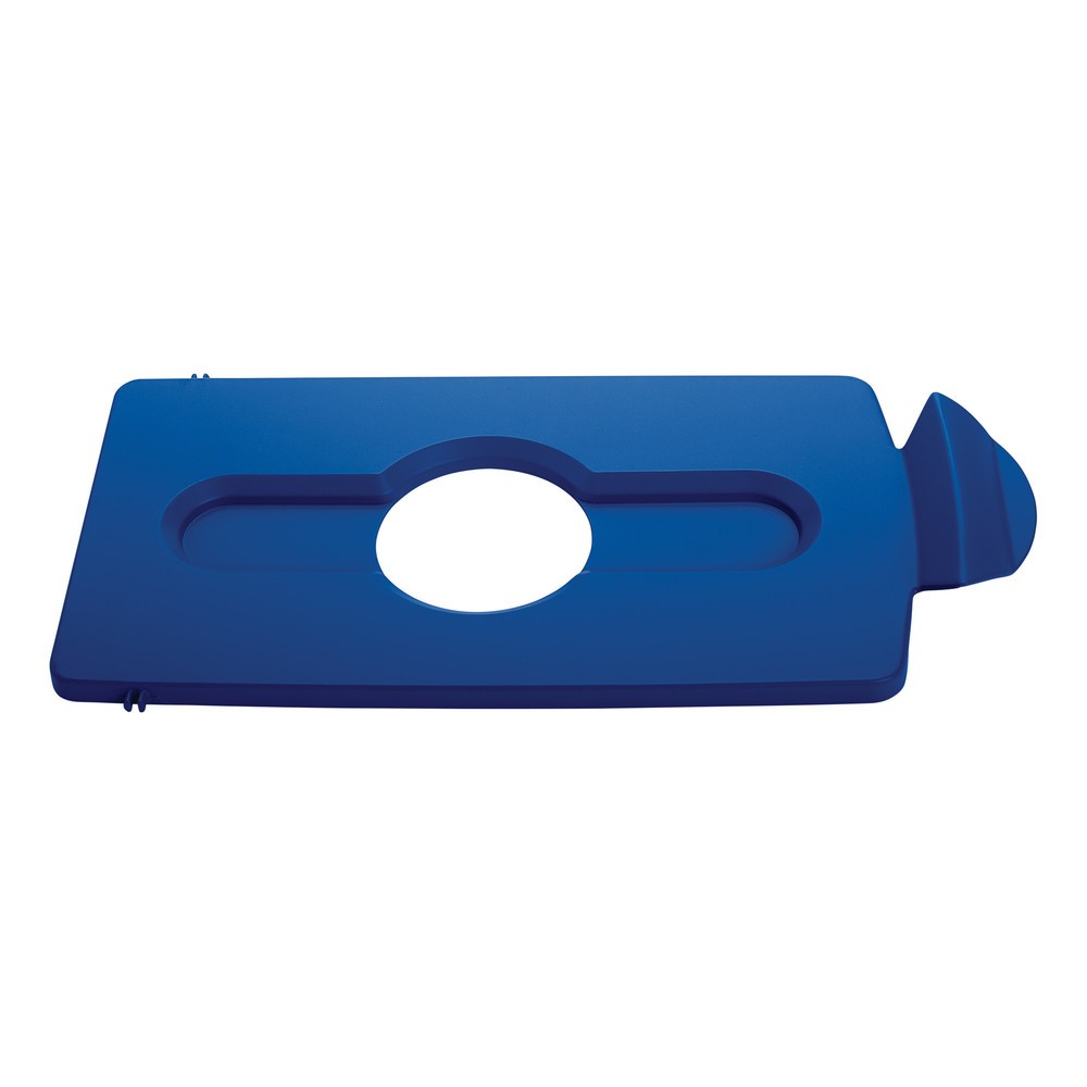 Deckel für Rubbermaid® Slim Jim Recycling-Station, Öffnung für Flascheneinwurf, blau