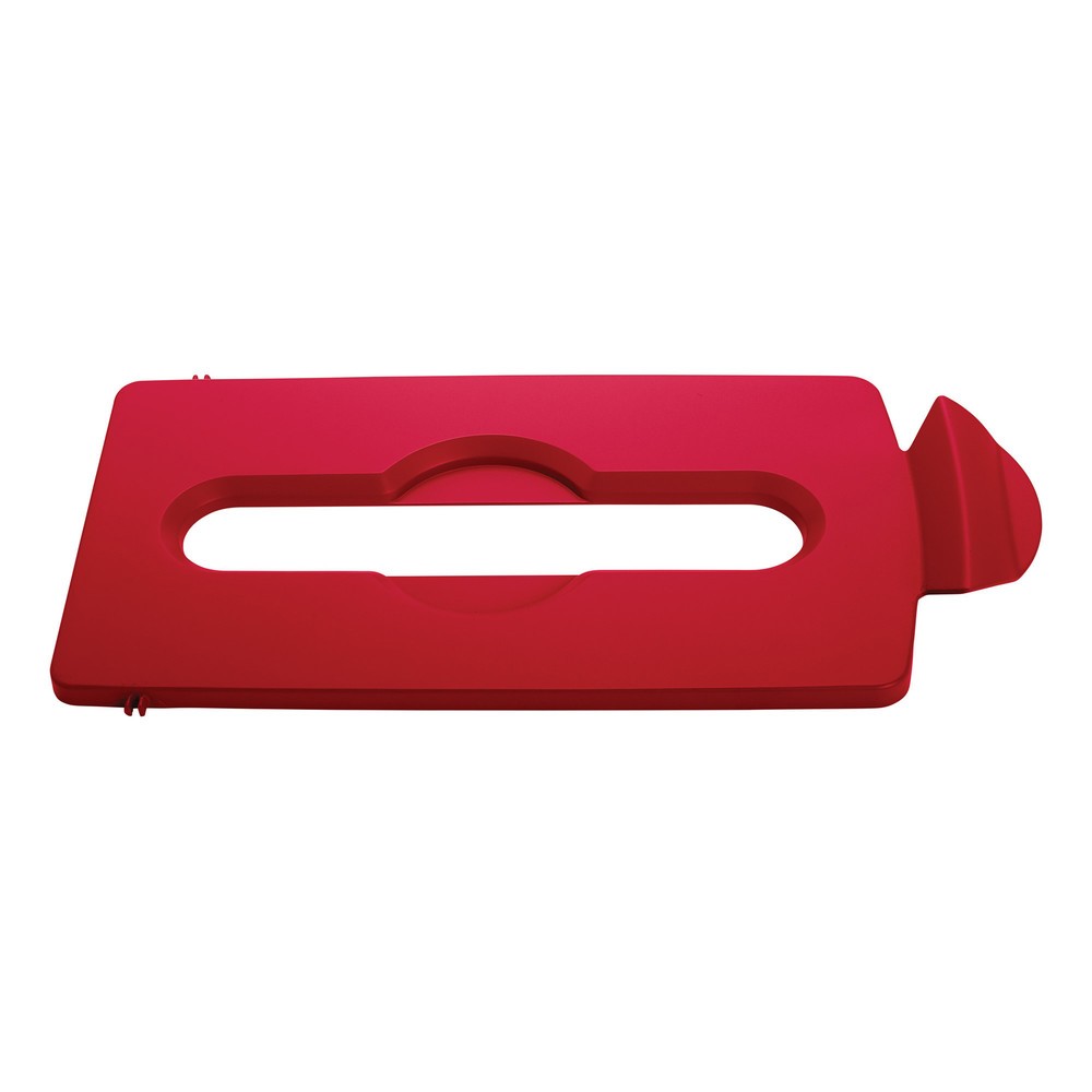 Deckel für Rubbermaid® Slim Jim Recycling-Station, Öffnung für Papiereinwurf, rot