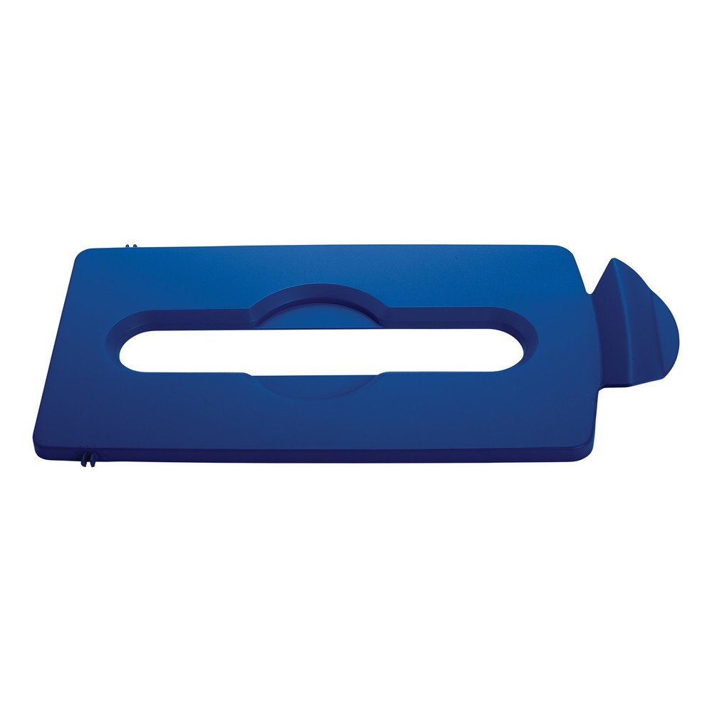 Deckel für Rubbermaid® Slim Jim Recycling-Station, Öffnung für Papiereinwurf, blau