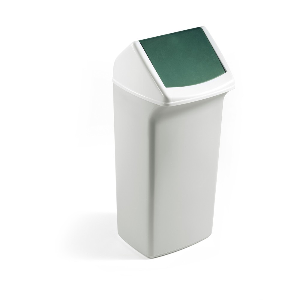 DURABLE Durable Abfallbehälter SQUARE 40l Weiß/Grün