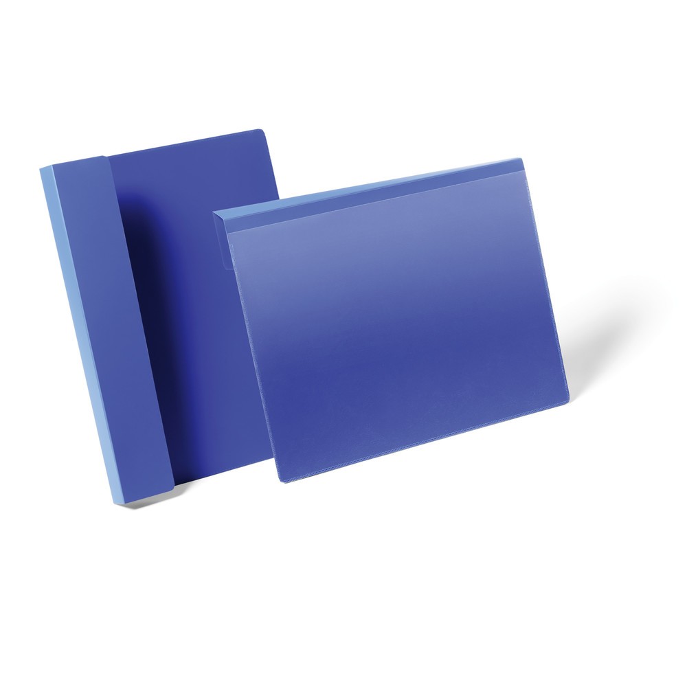 DURABLE Kennzeichnungstasche mit Falz A4 quer, blau