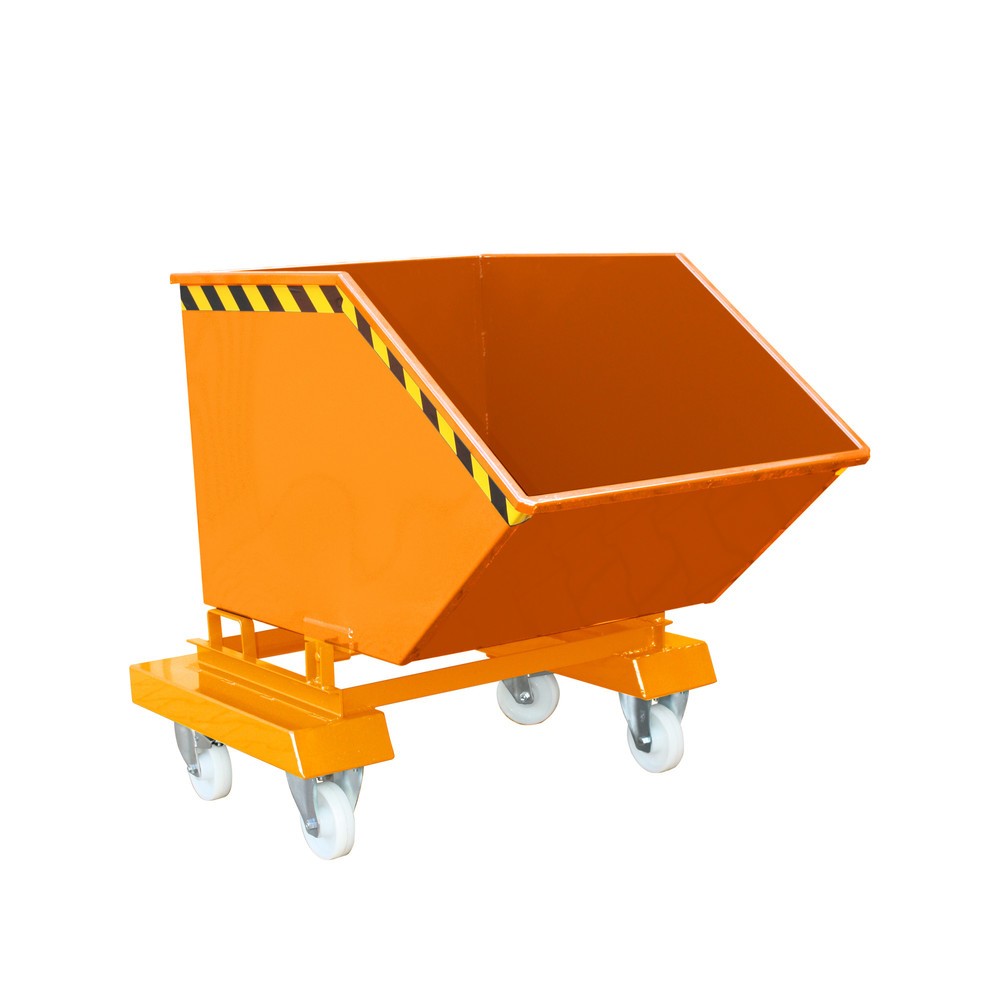 Eichinger® Kastenwagen mit Rollen und Einfahrtaschen, 300 kg, 750 Liter, reinorange