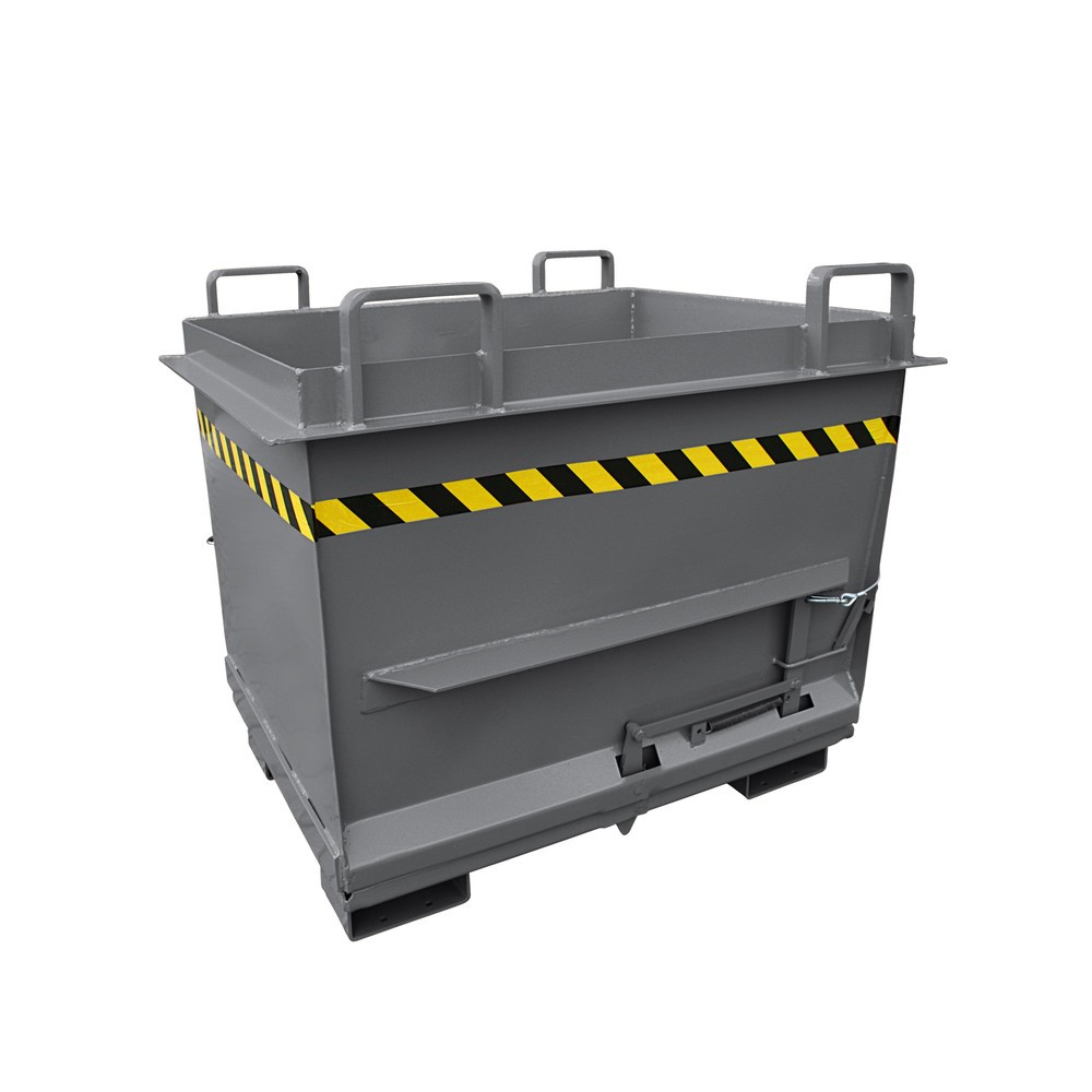 Eichinger® Klappbodenbehälter in konischer Ausführung, 1500 kg, 750 Liter anthrazitgrau