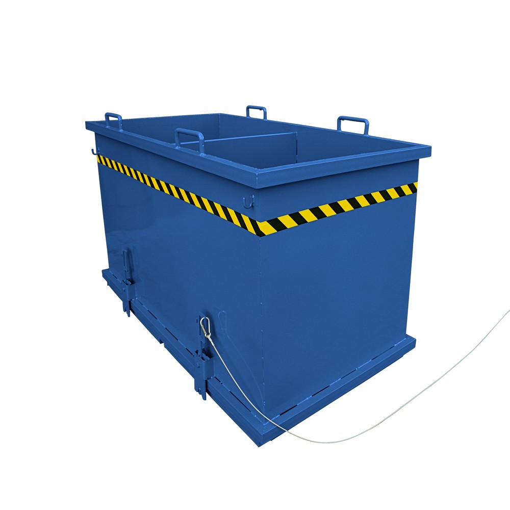 Produktabbildung: Eichinger® Klappbodenbehälter Sortiersystem, 3x600 LIter enzianblau