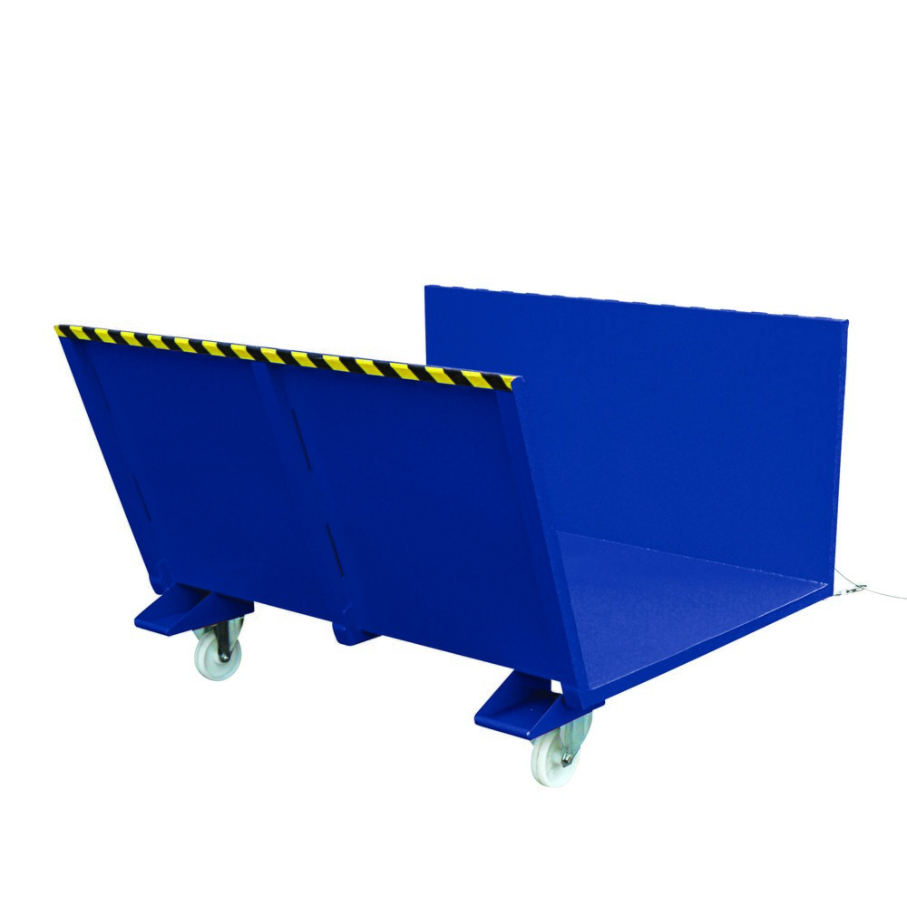 Eichinger® Langholz-Sammelplattform mit Seitenrampen, 500 kg enzianblau