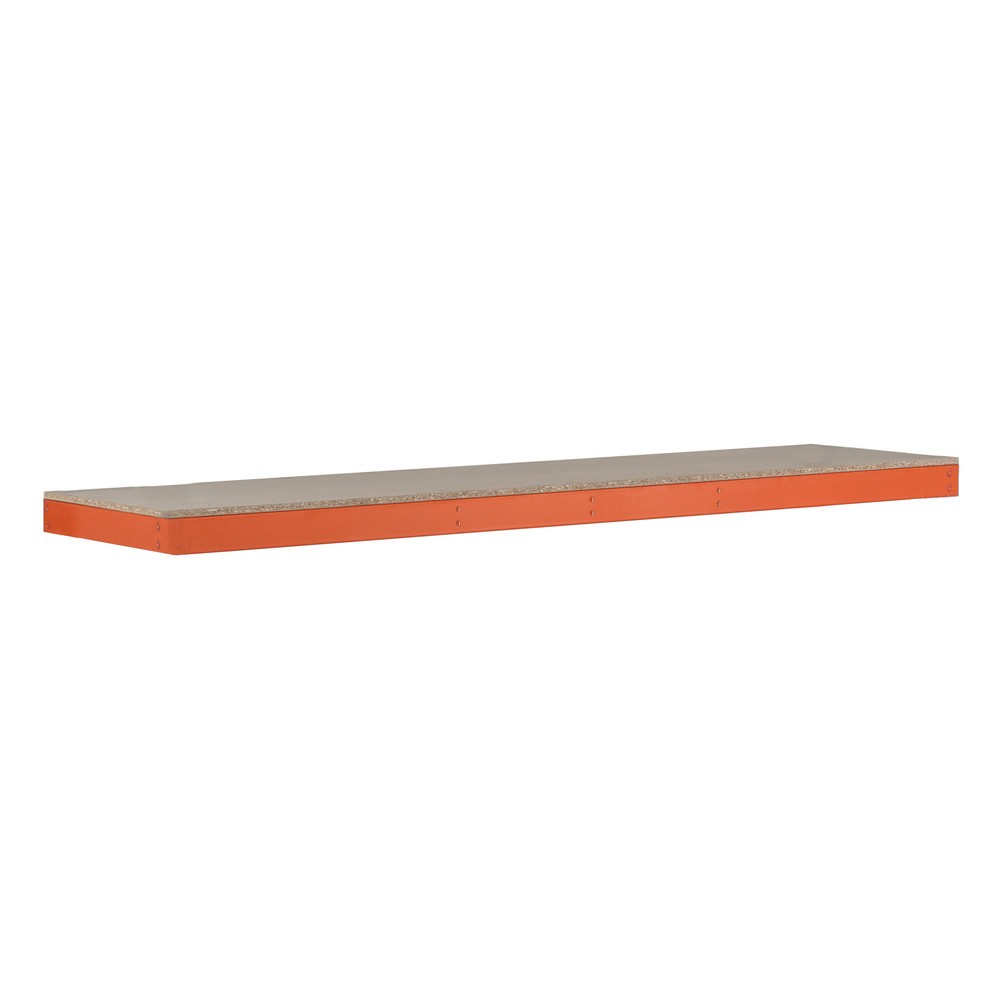 Fachboden für SCHULTE Weitspannregal, mit Spanplatten, BxT 1.536 x 469 mm, orange