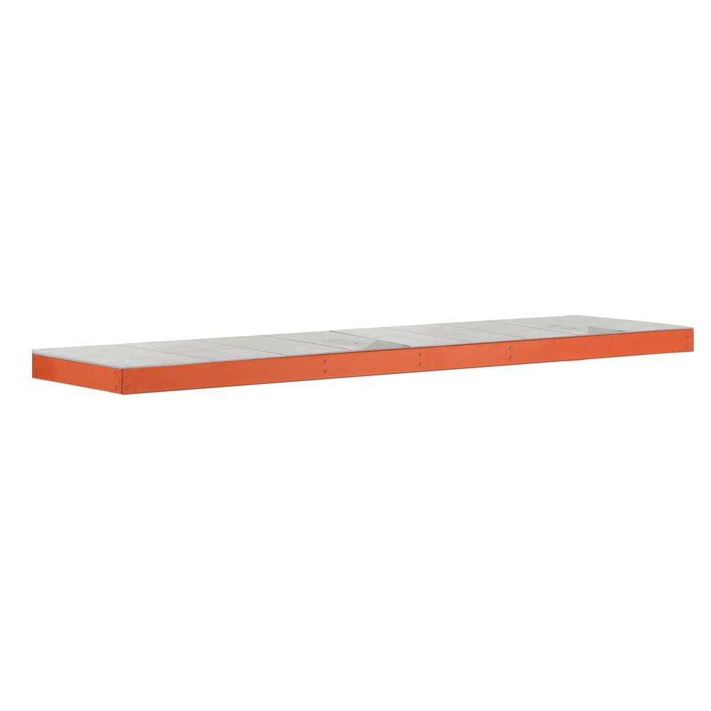 Fachboden für SCHULTE Weitspannregal, mit Stahlpaneelen, BxT 1.536 x 621 mm, orange