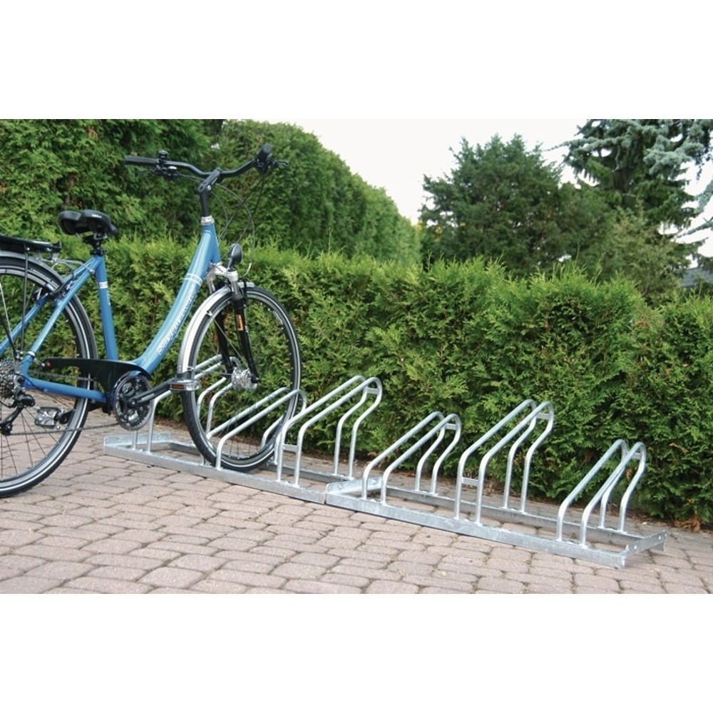 Fahrradbügelparker, Anzahl Radstände 3, 1-seitig 90 ° verzinkt, zum Aufschrauben zerlegt