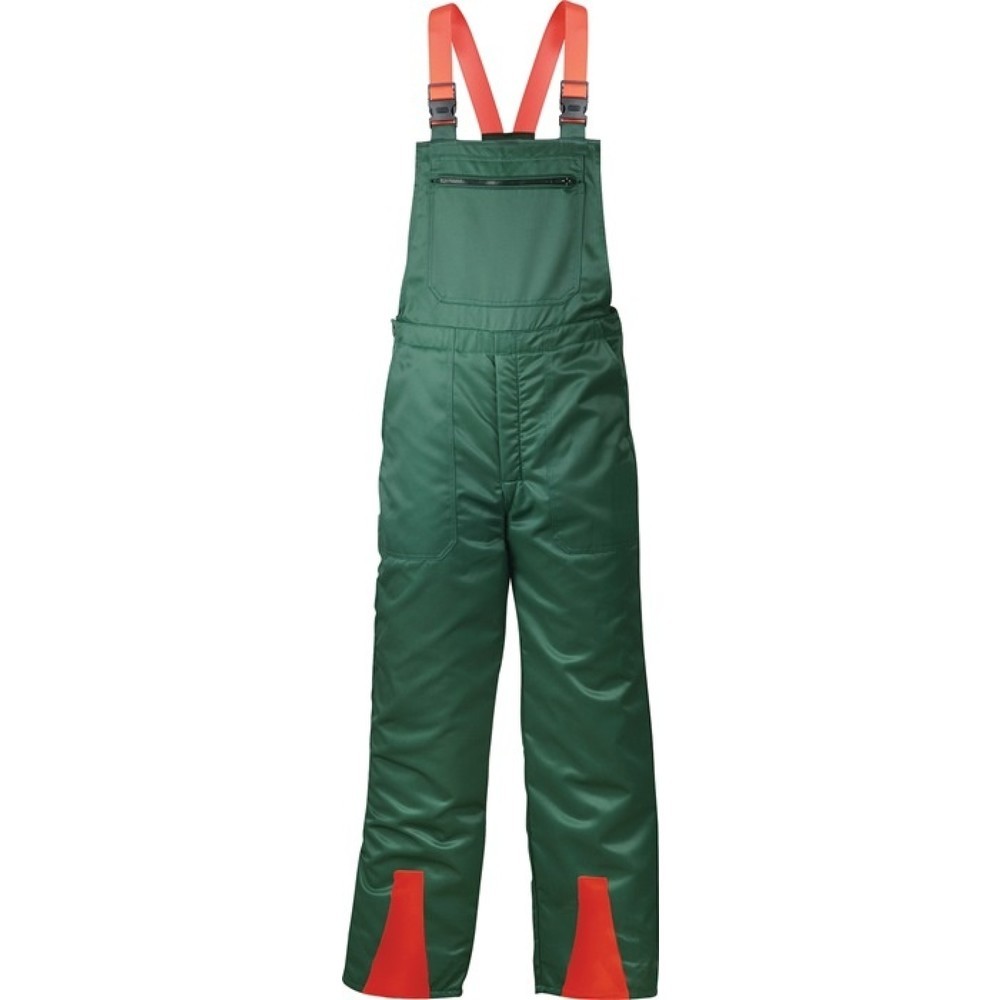 FELDTMANN Schnittschutzlatzhose FICHTE, grün/orange abgesetzt, Größe 52