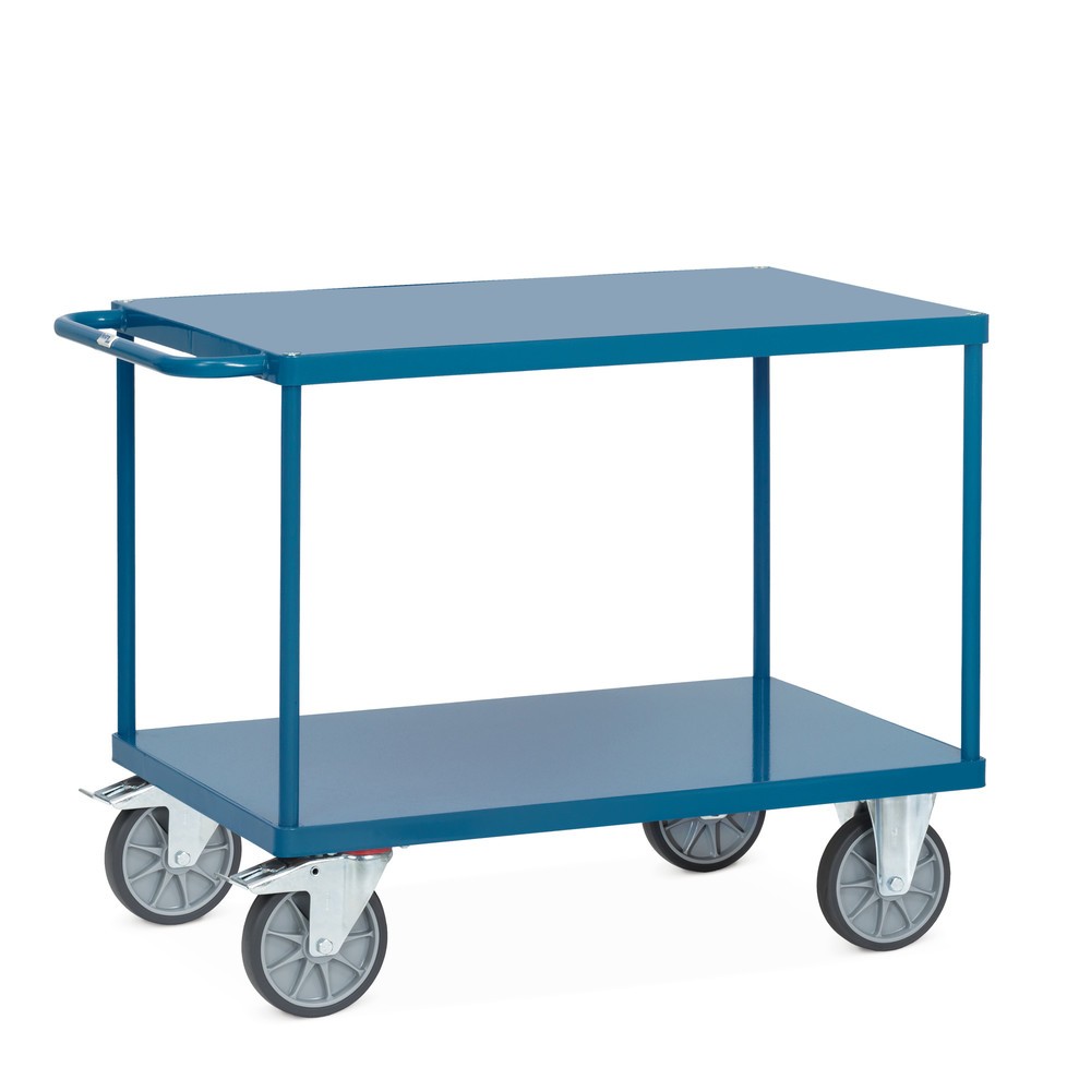 fetra® Tisch- und Montagewagen mit 2 Stahlblechböden à 850 x 500 mm