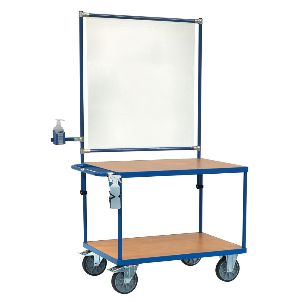 fetra® Tischwagen mit Infektionsschutzausstattung