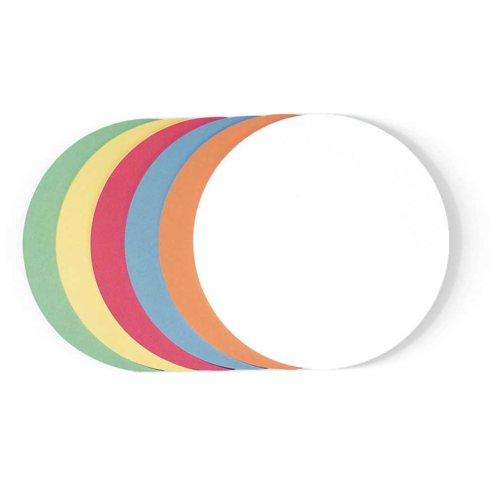 FRANKEN Moderationskarten, Kreis, Ø 140 mm, farblich sortiert
