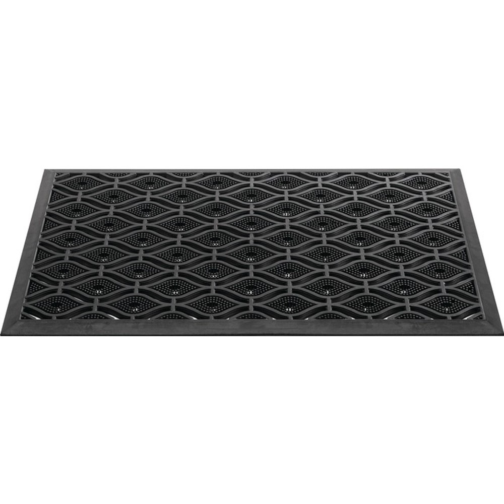 Fußmatte, L450xB750xS15mm, schwarz Gummi