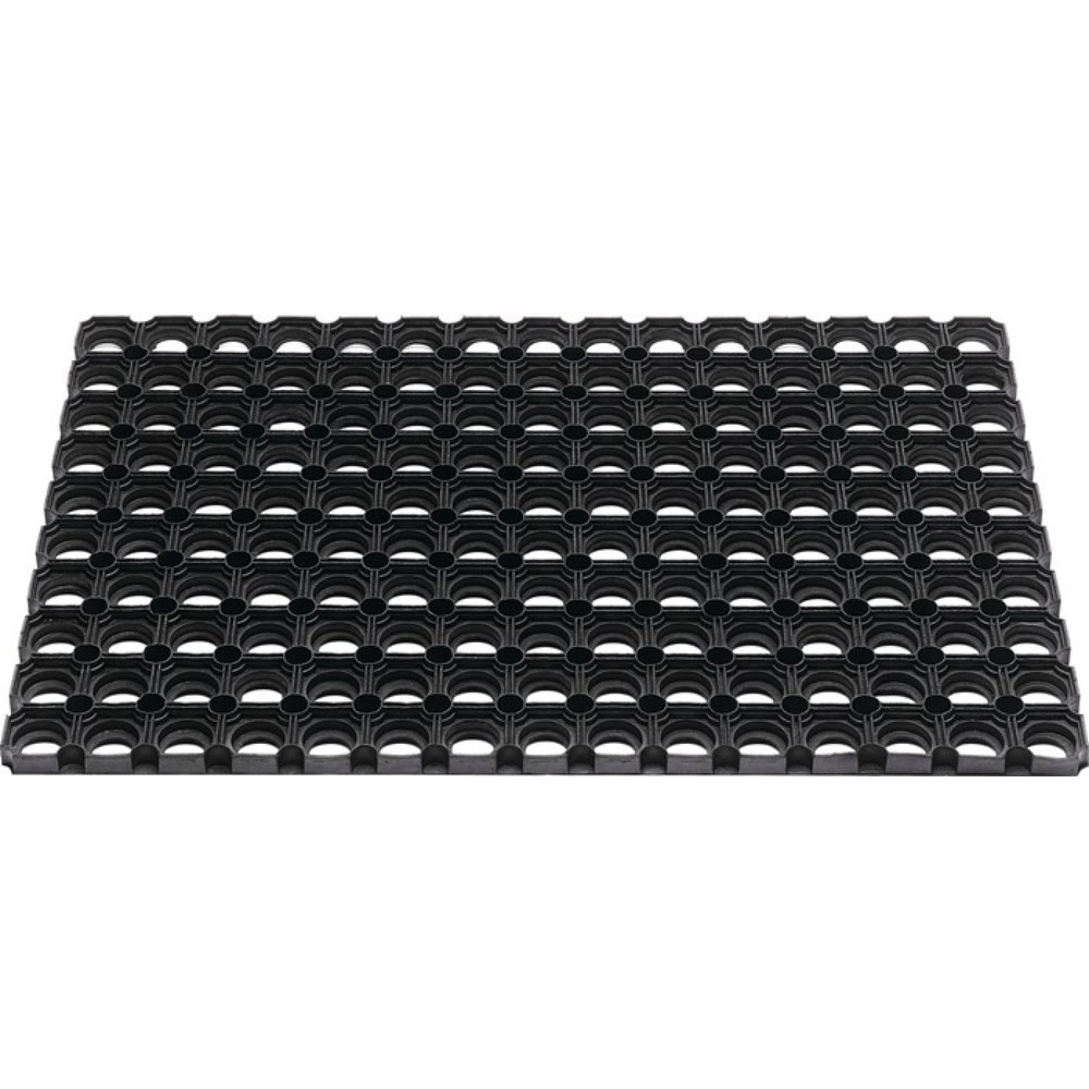 Fußmatte offene Ringe, L400xB600xS22mm, schwarz Gummi