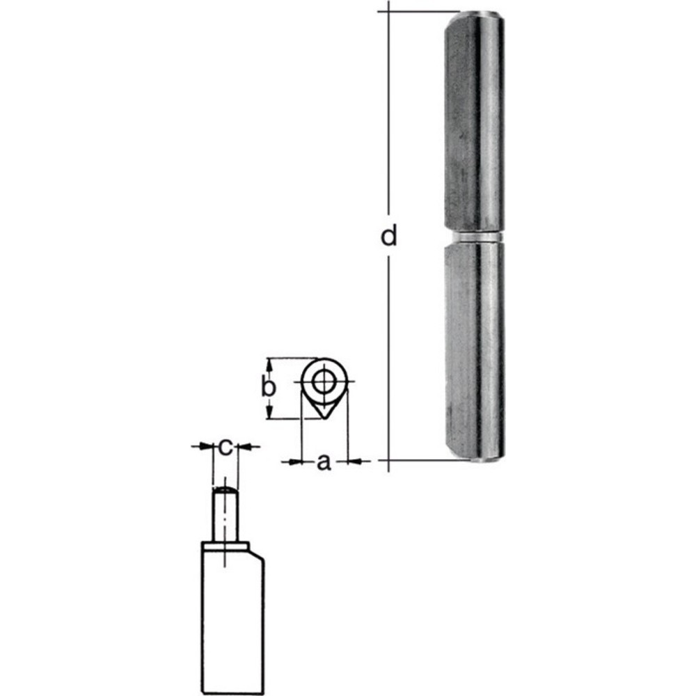 GAH Profilrolle, Stahl blank, Bandlänge 120 mm, Stift-Ø 9 mm