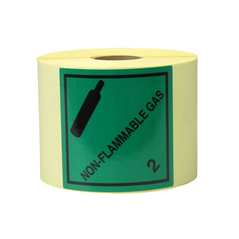 Gefahrgut-Etiketten, Papier, 100 x 100 mm, "Non Flammable Gas"