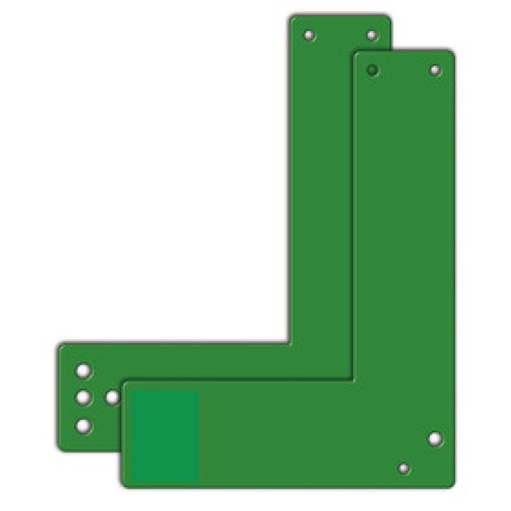 GfS Montagegrundplatte Fluchttürsicherung grün für Glasrahmentüren, für lange Türschilder