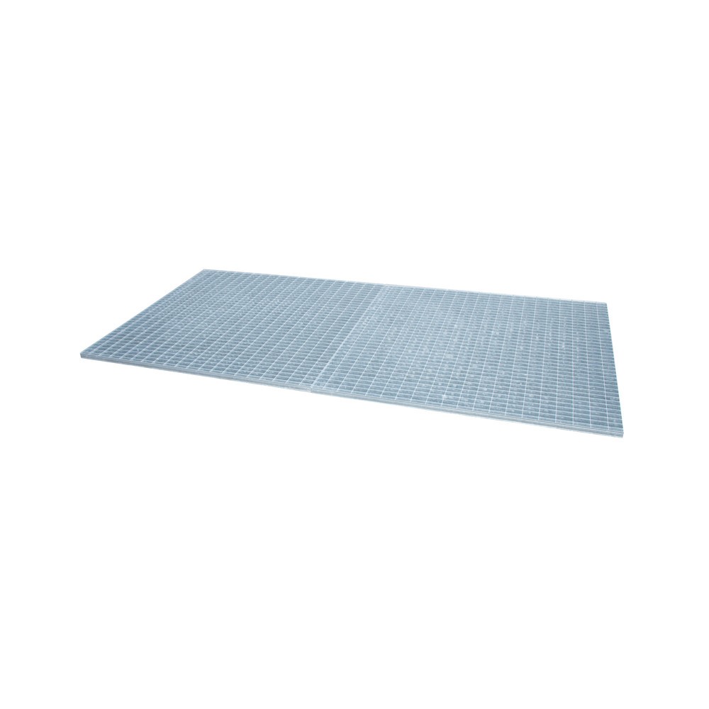 Gitterrost für Bauer® Auffangwanne aus Edelstahl, verzinkt, BxT 1.300 x 2.650 mm, 2x IBC