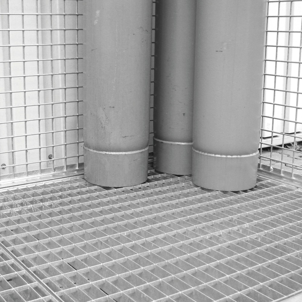 Gitterrostboden für Bauer® Gasflaschen-Container, BxT 1.085 x 1.085 mm