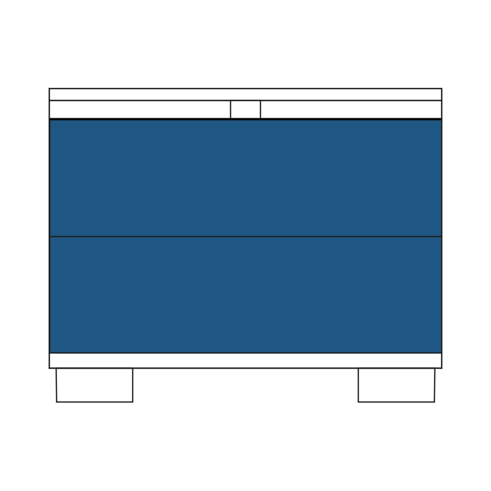 Gitty Schubladenschrank, HxBxT 1.010 x 1.250 x 860 mm, mit 2 Schubladen Größe L