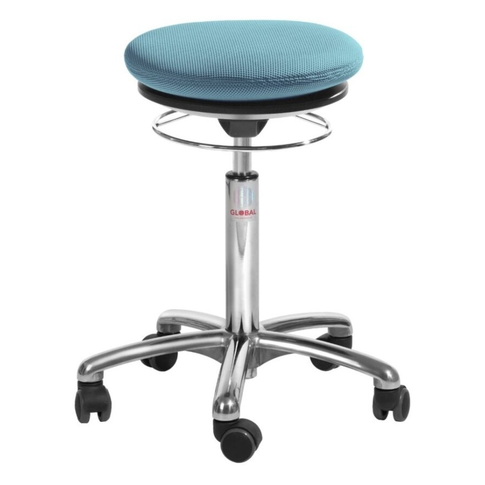 Global Stole A/S Hocker Pilates, 3D-Stoff, Sitzhöhe 540-730 mm, hellblau