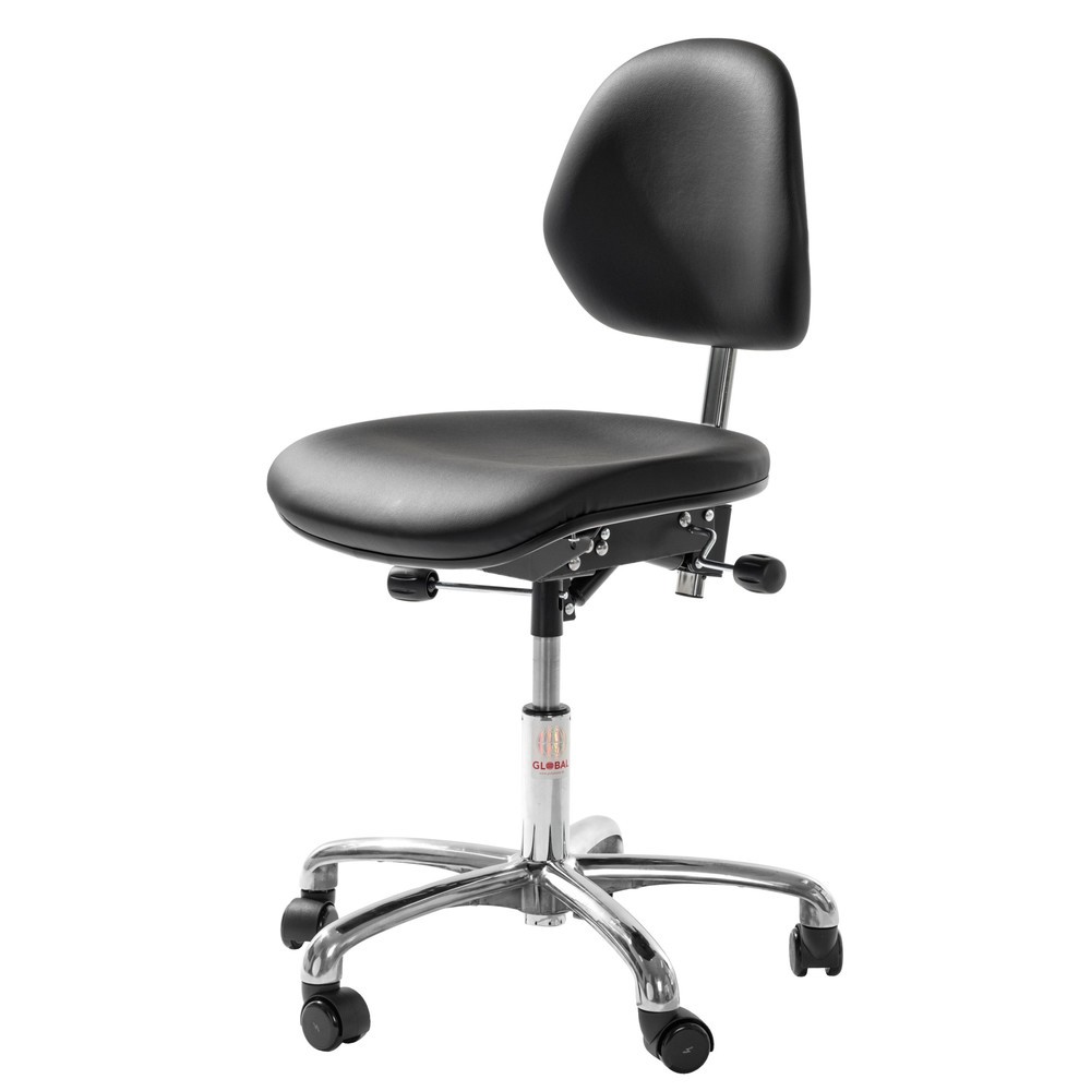 Global Stole A/S ESD-Stuhl Aktiv Euromatic, Kunstleder, Sitzhöhe 500-630 mm, Rollen
