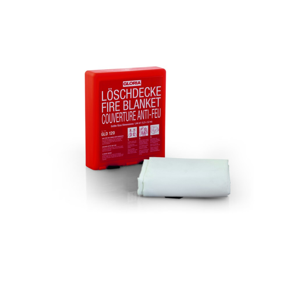 GLORIA® Löschdecke GLD120 (D/GB/F), 1200x1200mm