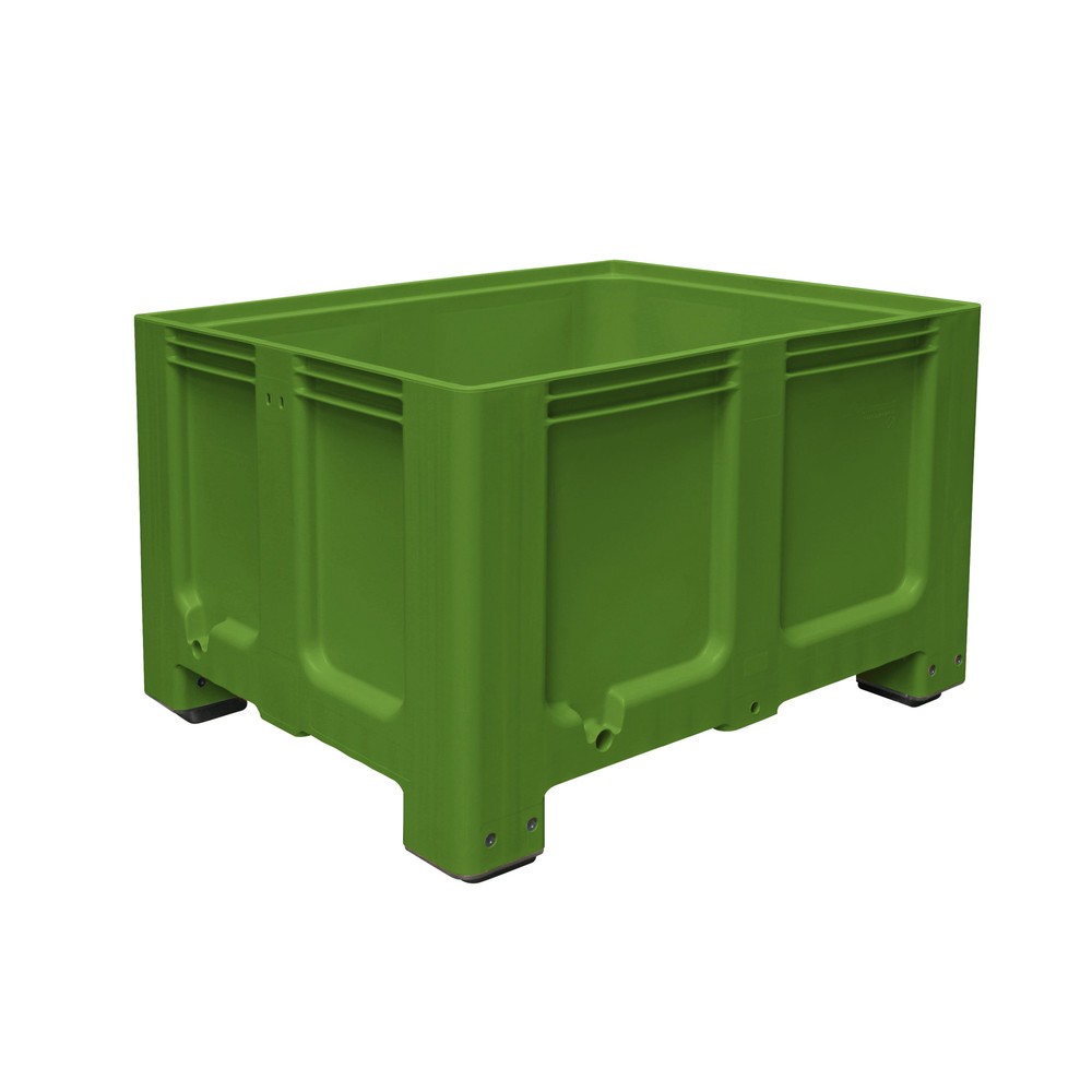 Großbehälter aus Polyethylen, 610 Liter, mit Füßen, grün