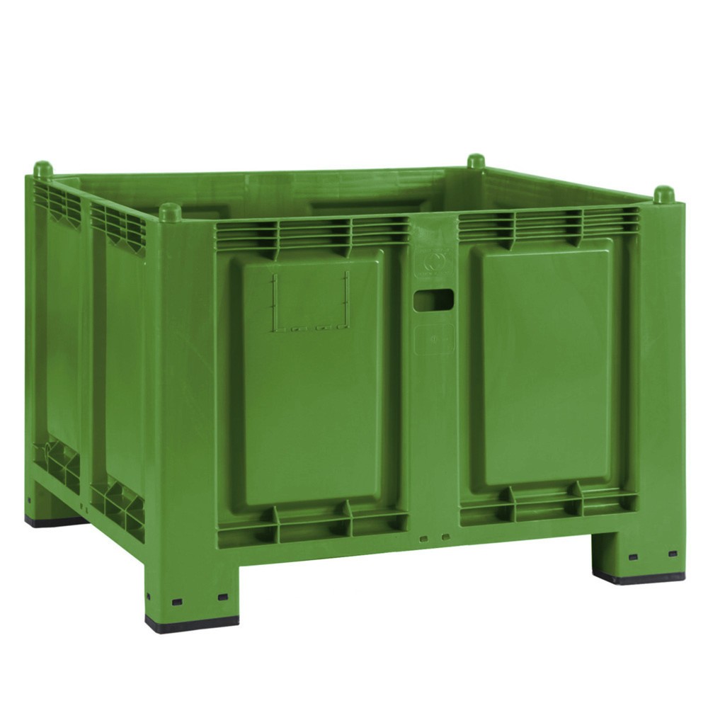Großbehälter aus Polypropylen, 550 Liter, mit Füßen, grün