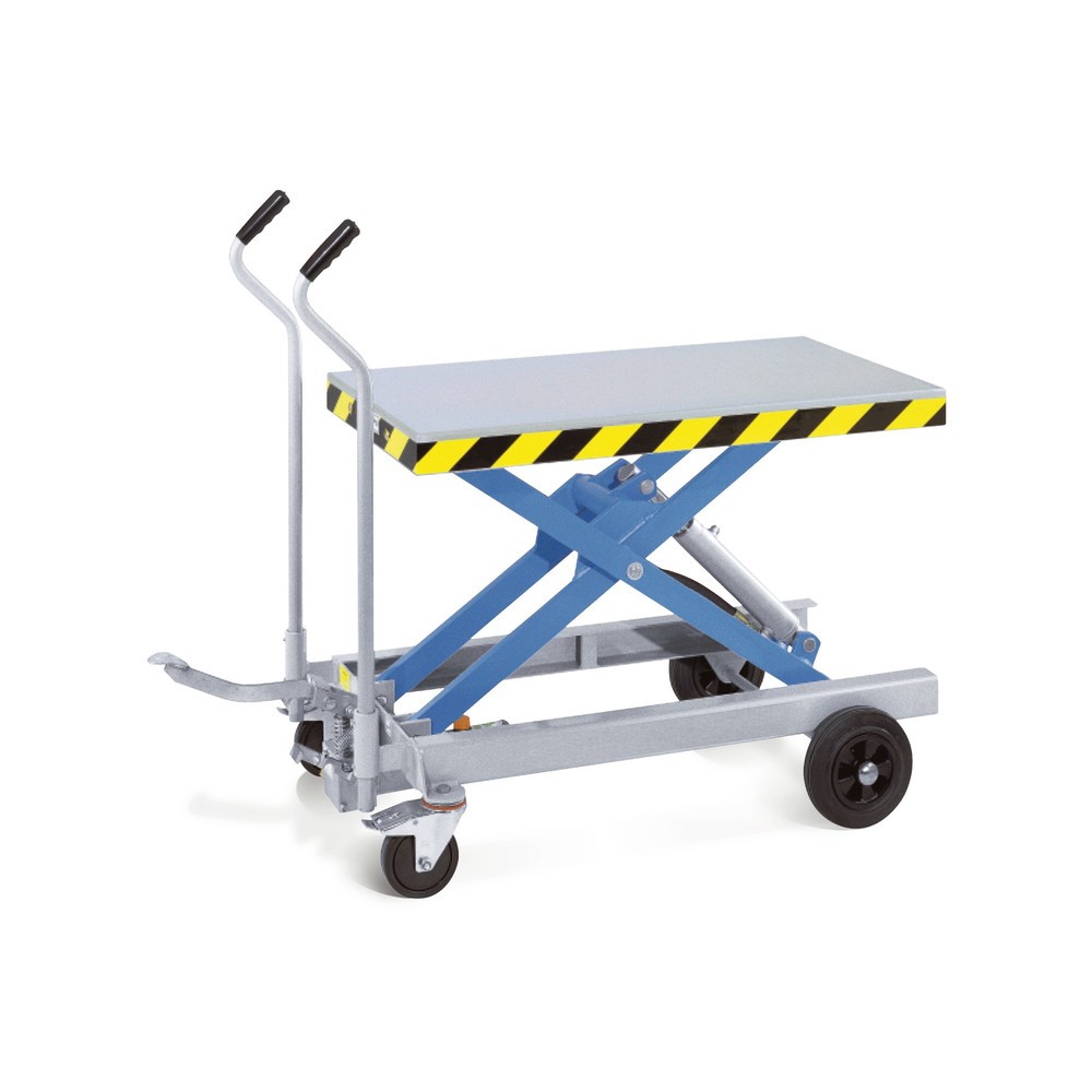 Produktabbildung: Gruse Scheren-Hubtischwagen, schmal, TK 500 kg, à 975 x 500 mm