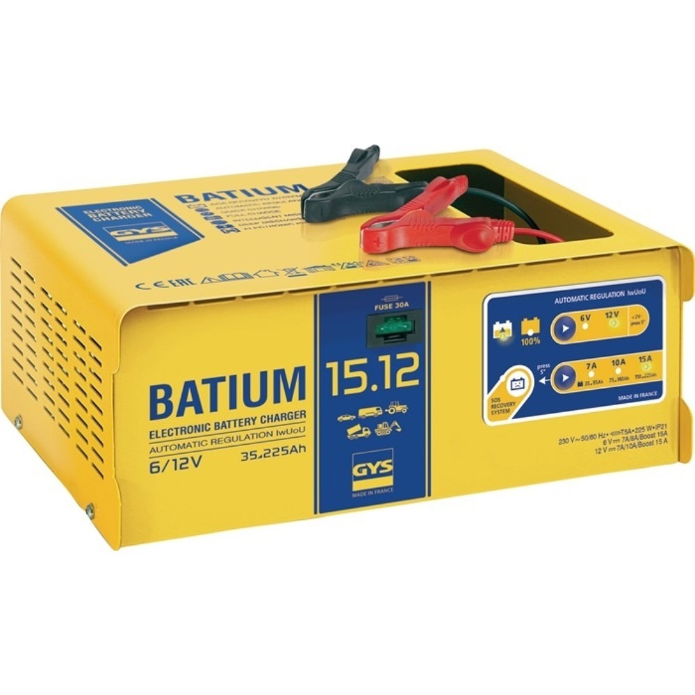 GYS Batterieladegerät BATIUM 15-12, 6 / 12 V, effektiv: 11 / arithmetisch: 7-10-15 A