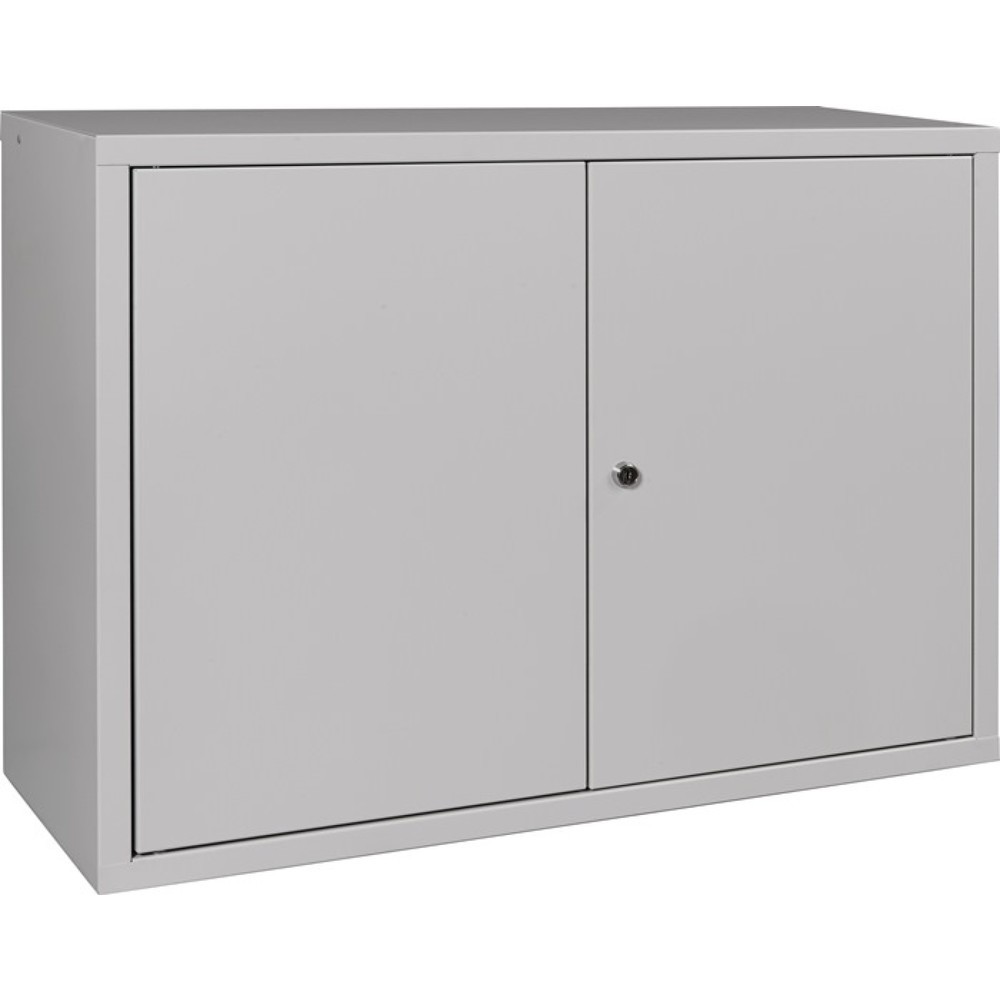 Hängeschrank, Stahlblech, H600xB800xT300 mm Vollblech, 1 Boden, lichtgrau, RAL 7035/lichtgrau, RAL 7035