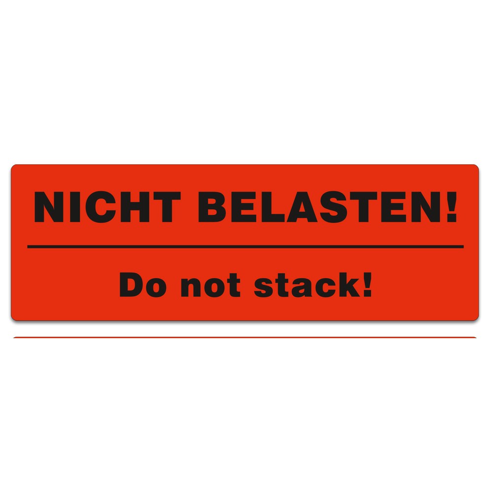 Haftetiketten "Nicht belasten - Do not stack", BxL 150 x 50 mm, 1.000 Stk/VE