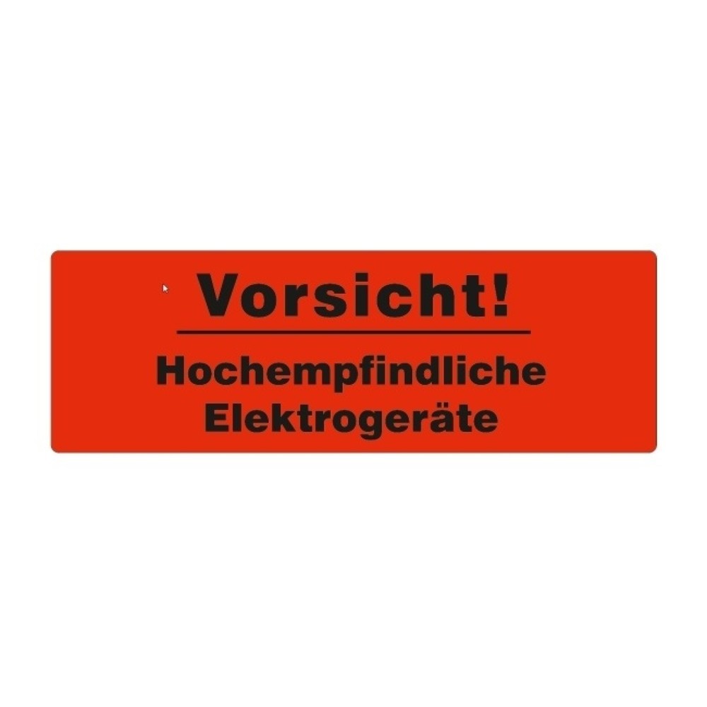 Haftetiketten "Vorsicht! Hochempfindliche Elektrogeräte", BxL 150 x 50 mm, 1.000 Stk/VE