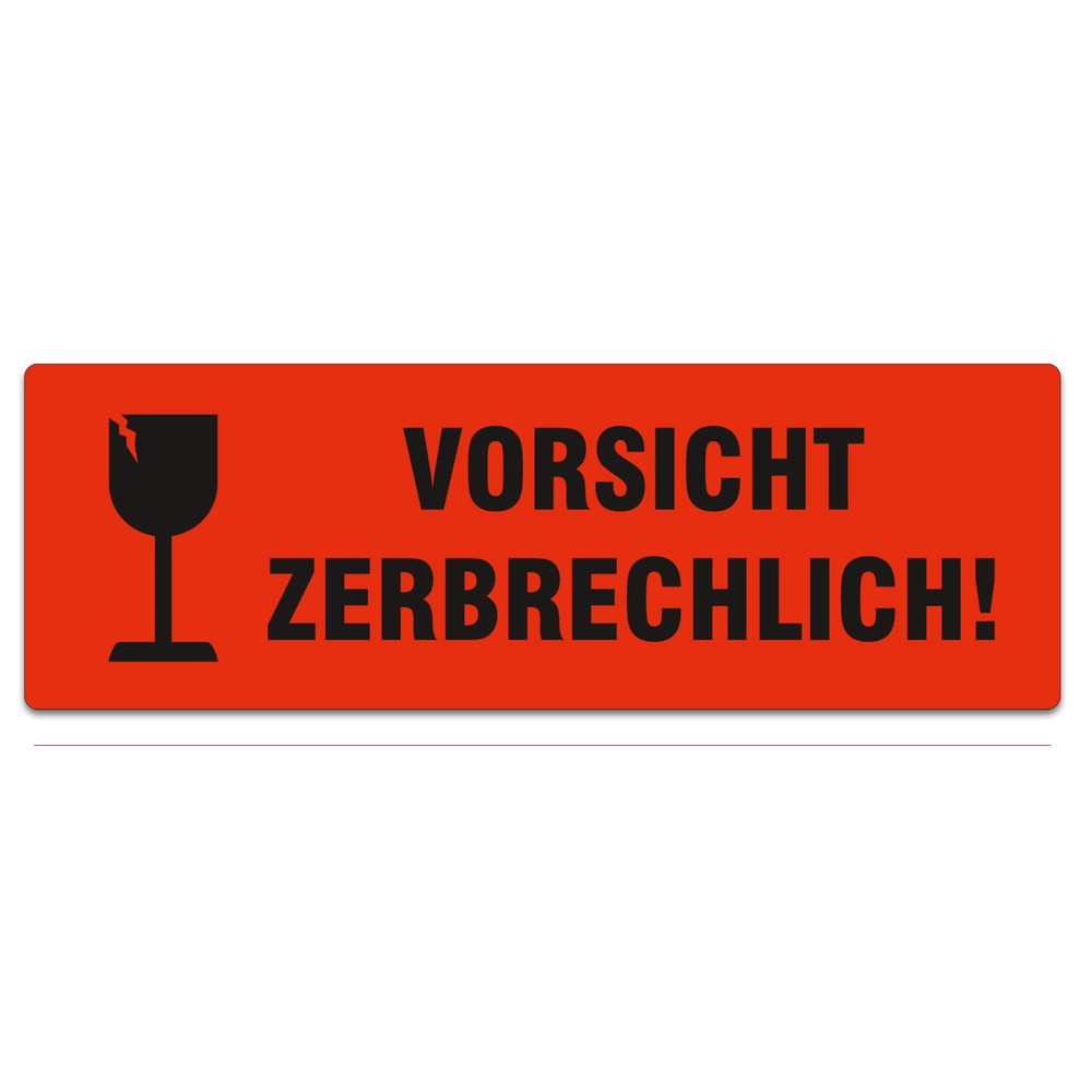 Haftetiketten "Vorsicht zerbrechlich!", BxL 150 x 50 mm, 1.000 Stk/VE