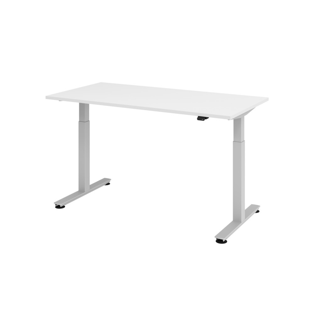 Produktabbildung: Hammerbacher Schreibtisch, elektrisch höhenverstellbar, BxT 1.600 x 800 mm, weiß