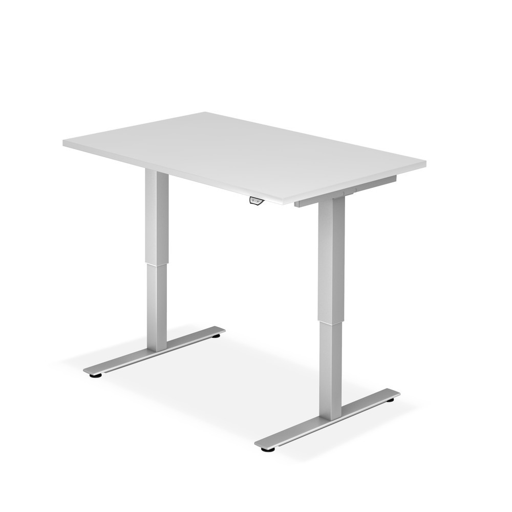 Hammerbacher Schreibtisch, elektrisch höhenverstellbar, BxT 1.600 x 800 mm, weiß