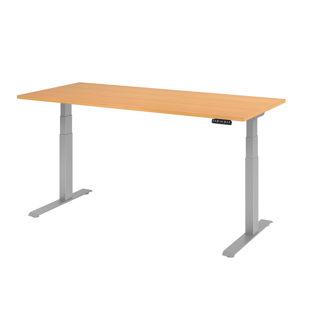 Hammerbacher Sitz-Steh-Schreibtisch el.180x80cm Buche