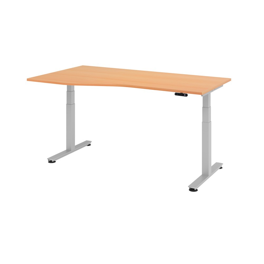 Hammerbacher Sitz-Steh-Schreibtisch el.180x100/80 cm Buche