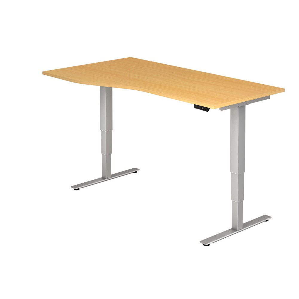 Hammerbacher Sitz-Steh-Schreibtisch el.180x100/80 cm Buche