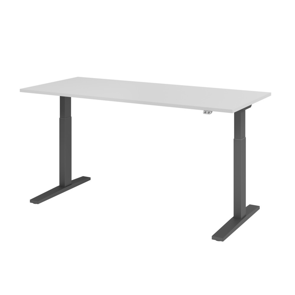 Hammerbacher Sitz-Steh-Schreibtisch el. 180x80cm Grau/Graphit