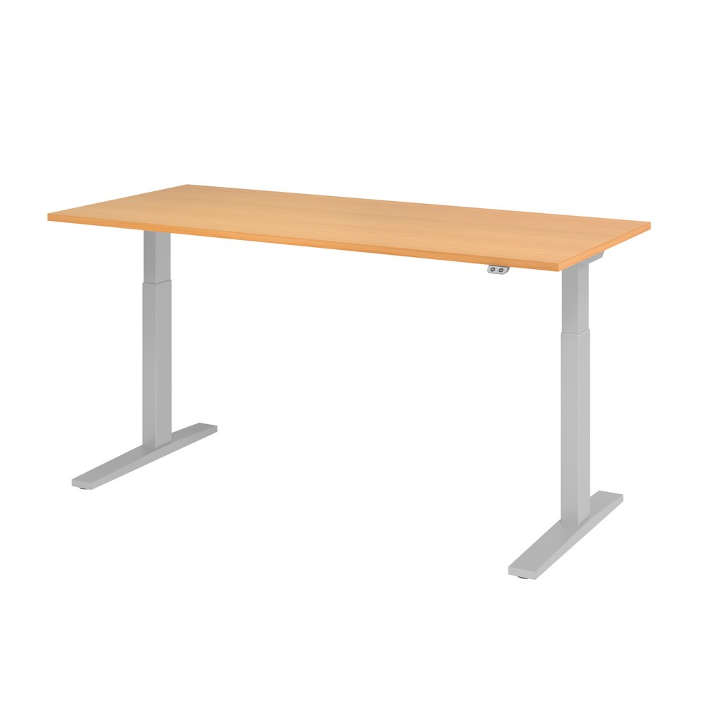 Hammerbacher Sitz-Steh-Schreibtisch el. 180x80cm Buche