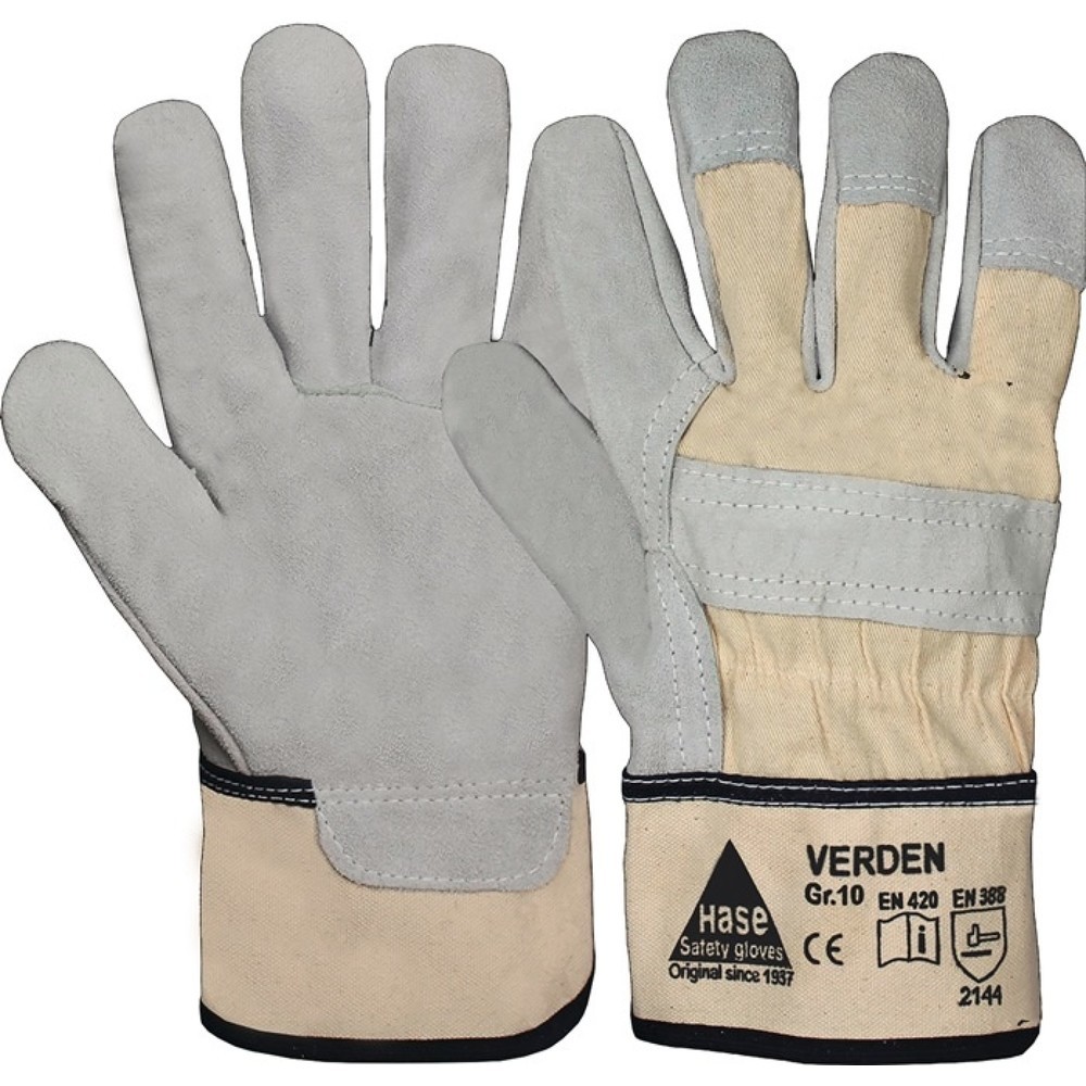 HASE Handschuhe Verden Gr.10 grau/natur