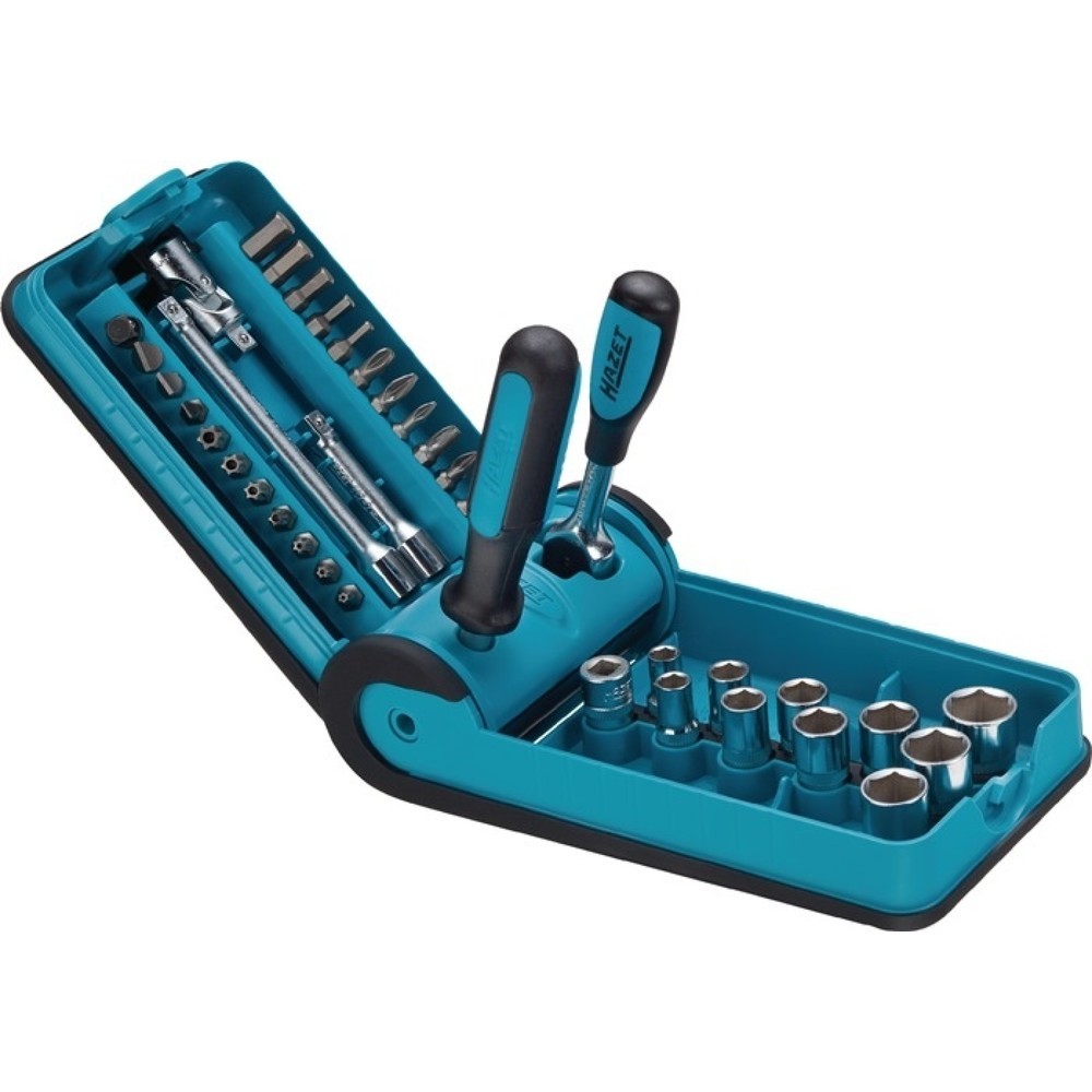 HAZET® Steckschlüsselsatz 856-1, 38-teilig 1/4 Zoll, Schlüsselweiten 5,5-14 mm